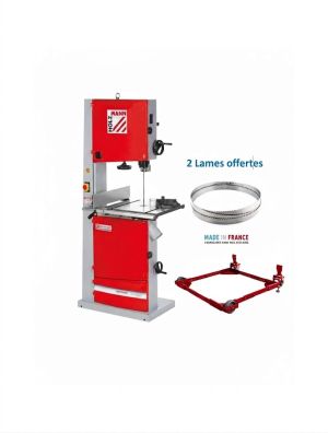 Scie à ruban Holzmann HBS470 Profi Tri kit de déplacement inclus, 2 lames offertes largeur 10/25 mm