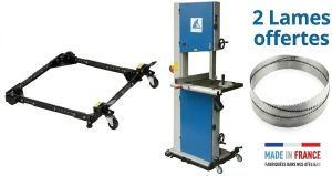 Scie à ruban Jean l'Ebéniste BS480 monophasée kit de déplacement inclus, 2 lames offertes largeur 10/25 mm