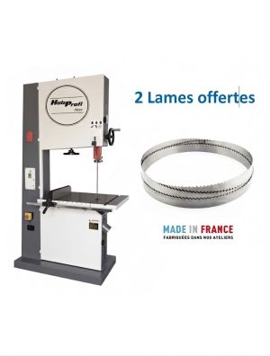 Scie à ruban Holzprofi HBS630, 2 lames offertes largeur 10/25 mm 